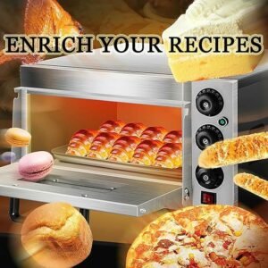 Horno de Pizza Comercial de Encimera con Capacidad Multiusos - ¡Haz deliciosas pizzas en tu hogar u negocio! Encuentra el modelo perfecto de horno de pizza eléctrico para tus necesidades. ¡Ahorra tiempo y espacio con esta máquina para hacer pizza versátil!