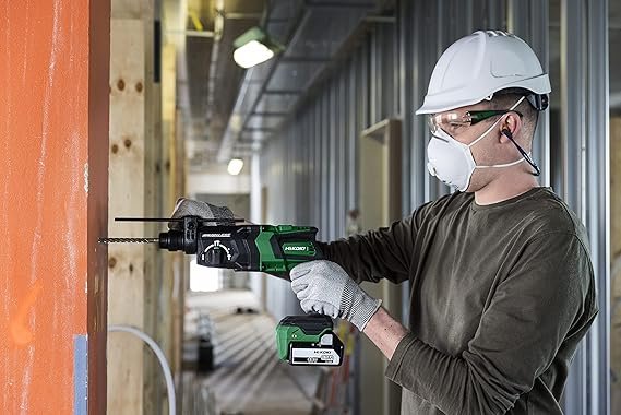 Taladro y cincelador con batería, color verde y negro, 2X5.0 Ah, charger - Opiniones y características del producto