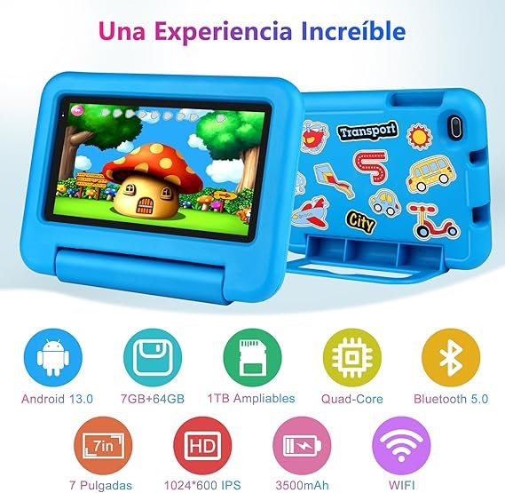 Tabla Comparativa: Opiniones de la Tablet para Niños con Control Parental y 7GB RAM+64GB ROM+ TF 1TB. ¡Descubre la mejor opción para tus hijos!