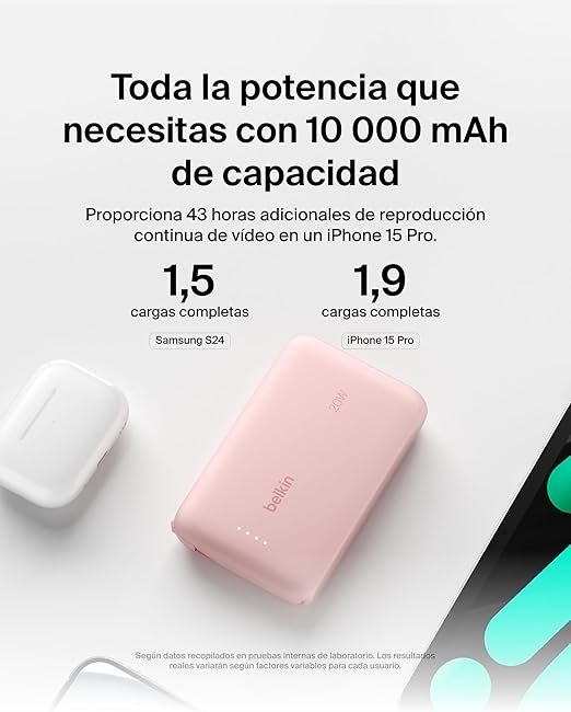 Belkin BoostCharge batería Externa de 10 000 mAh, Power Bank portátil con Cable Integrado PD (20 W), Carga rápida por USB-C - Opiniones y Reseñas - ¡Descubre la mejor batería portátil del mercado!