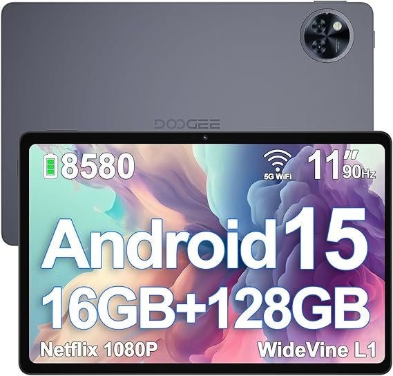 Tablet DOOGEE U11 Android 15 con Pantalla HD IPS de 11 Pulgadas. Procesador Octa-Core, 16GB RAM y 128GB ROM Expansible hasta 1TB. ¡Opiniones increíbles!