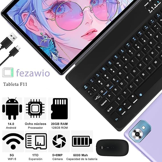 Tablet 10 Pulgadas Android 14, 20GB RAM + 128GB ROM (TF 1TB), Octa-Core - Opiniones y Características de última generación - ¡Descubre la mejor tablet del mercado!