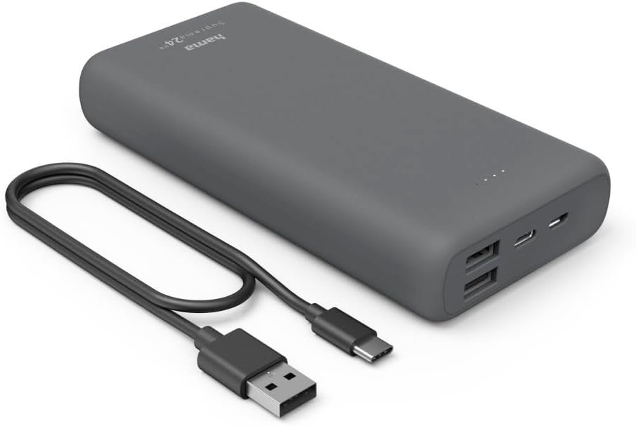Opiniones y review de la batería externa Hama Powerbank Supreme 24000mAh con 1 x USB C + 2 x USB A. ¡Descubre el mejor Power Pack certificado para tus dispositivos!