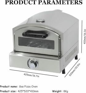 Horno de pizza para interiores: hornea pizzas de 12" en minutos - horno de pizza portátil de encimera