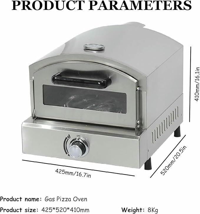 Horno de pizza para interiores: hornea pizzas de 12" en minutos - horno de pizza portátil de encimera