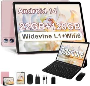 Opiniones Tablet Android 14 10 Pulgadas, 22GB RAM + 128GB ROM (TF 1TB), Octa-Core, 2.0GHz, Widevine L1, 8000mAh - ¡Descubre la mejor tablet Android con pantalla de 14 pulgadas! Gran capacidad de almacenamiento, rendimiento Octa-Core y batería de larga duración. ¡Hazte con la tuya ahora!