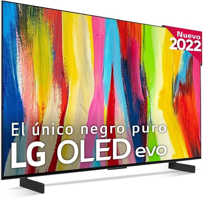 LG OLED42C24LA - Smart TV webOS22 42 pulgadas 4K OLED evo, con Procesador Inteligente Potencia a9 Gen 5 IA y compatibilidad con HDR Dolby Vision y Dolby Atmos.