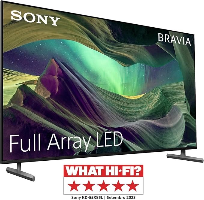 Sony Bravia KD55X85L 55 pulgadas Smart TV 4K LED con sonido envolvente, altavoces Dolby Atmos y ahorro energético accesible.
