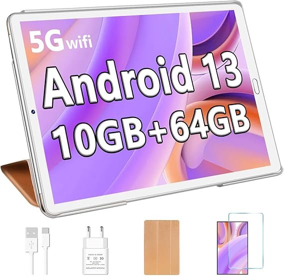 YESTEL Tablet 10 Pulgadas Android con 10 GB RAM + 64 GB ROM (1 TB Ampliable) - Opiniones y Características