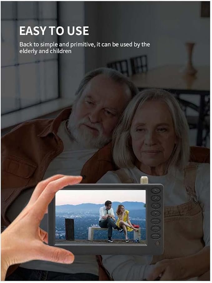 Mini televisión portátil recargable de 5 pulgadas con sintonizador digital y analógico para coche ?? - ¡La mejor opción para entretenimiento sobre ruedas!