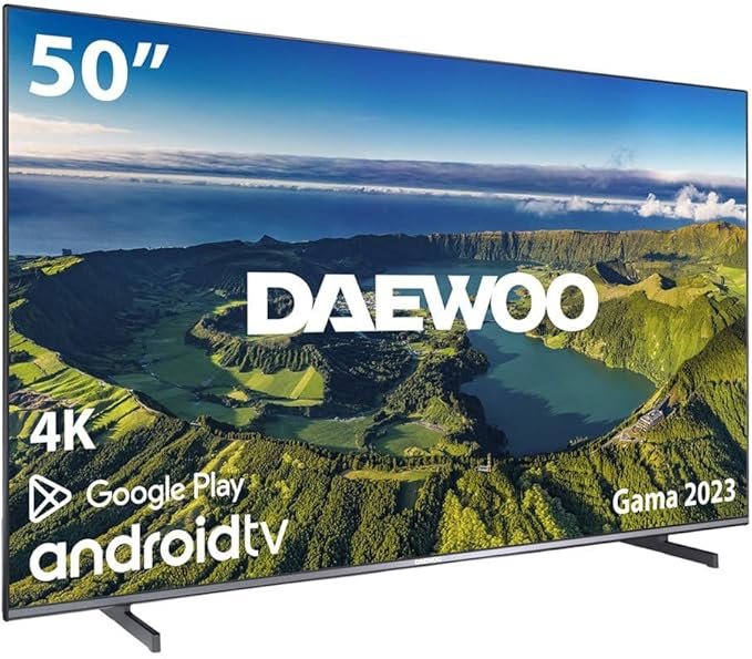 Opiniones DAEWOO Televisor Smart TV 50DM62UA 50'' 4K UHD WiFi Bluetooth - Descubre la mejor calidad de imagen y sonido con este televisor inteligente de Daewoo. Con una pantalla de 50 pulgadas, resolución 4K UHD, WiFi y Bluetooth integrados, este televisor es ideal para disfrutar de tus contenidos favoritos con la mejor tecnología. ¡No te pierdas la oportunidad de tenerlo en tu hogar!
