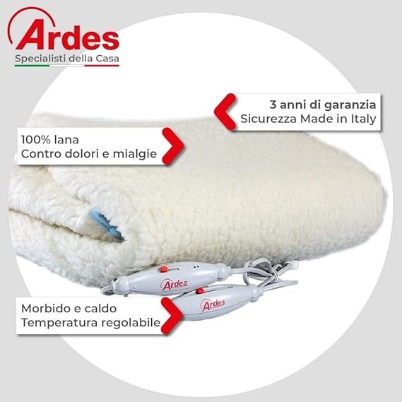 Opiniones Ardes - AR4AM22 Calentador de Cama eléctrico Doble MORPHEO Manta Térmica 2x60W, Calentador de Cama eléctrico - Increíblemente Cálido y Confortable ¡Atrapa el calor en tu cama con este calentador eléctrico doble de Ardes! ¡Descubre la comodidad y el bienestar que te brinda esta manta térmica 2x60W!