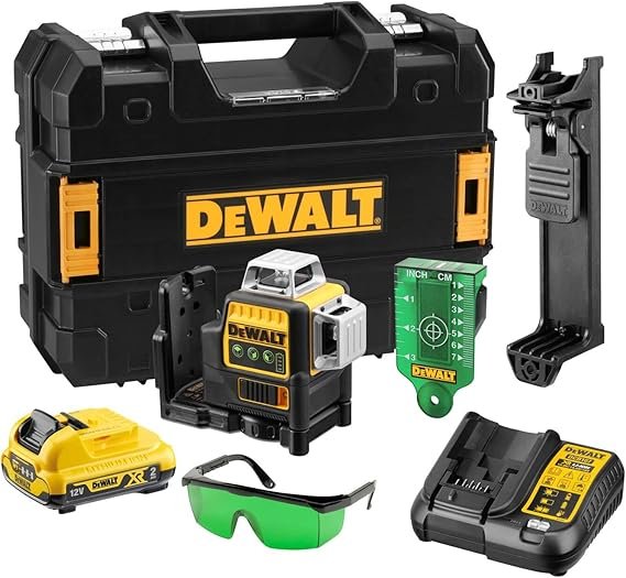 DEWALT DCE089D1G-QW - Láser autonivelante de 3 líneas de 360º con batería DW 10,8V Litio en color verde - Opiniones y análisis en detalle.