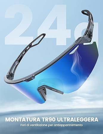 Gafas de Sol para Ciclismo Lamicall Polarizadas - Opiniones y Características - Protección UV400 - Marco TR90 - Almohadilla Nasal Ajustable - ¡24g Ultraligeras!
