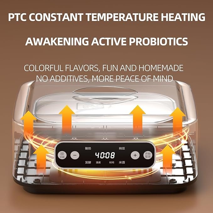 Fabricante de yogurt: 9 frascos de 1600 ml con control de temperatura - Las mejores opciones