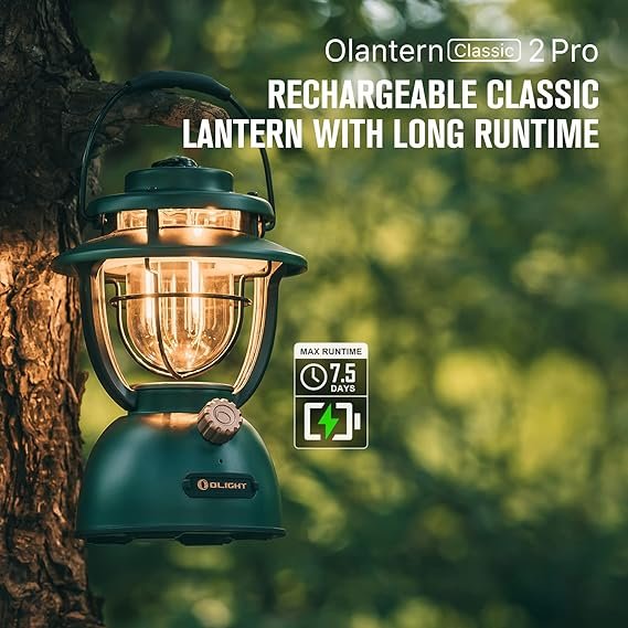 Linterna OLIGHT Olantern Classic 2 pro: Opiniones, características impermeables y recargables por USB. Perfecta para camping.