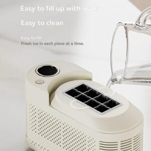 Mejor máquina de hielo portátil que hace cubitos en 10 minutos con modo dual.