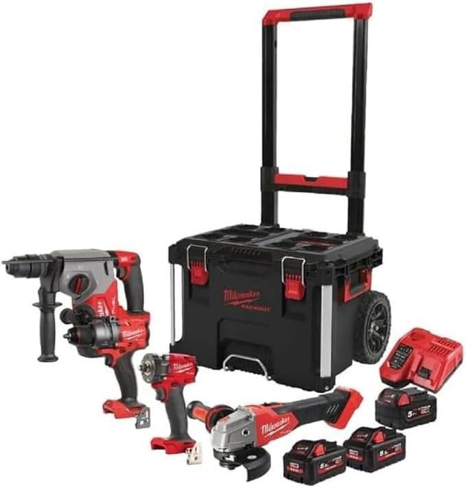 Opiniones Milwaukee M18 FPP4C-555T-MILWAUKEE-4933492525 - Juego de 4 herramientas atornillador-perforadora, descubre todo lo que necesitas para tus proyectos de bricolaje en un solo set. ¡No te quedes sin el tuyo! #Milwaukee #herramientas #bricolaje