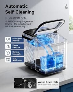 Mejor máquina de hielo portátil compacta: la solución perfecta para tus bebidas frías en cualquier lugar. ¡Llévala contigo y disfruta de hielo fresco siempre que lo necesites!