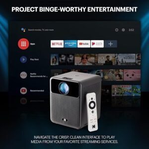 Opiniones Kodak FLIK HD10 Proyector Inteligente 1080P FHD Android TV | Sistema de proyección de Video