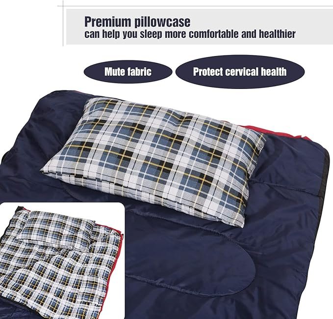 RED CAMP - Paquete de 2 Almohadas Pequeñas de Franela para Acampar - Opiniones y Reseñas - Funda Extraíble - Tamaño 50 x 30 cm