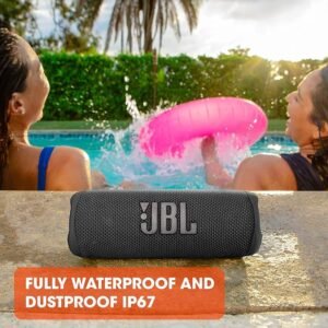 Imagen del altavoz Bluetooth resistente al agua JBL Flip 6, la mejor opción del mercado.