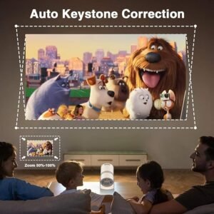 Mini proyector inteligente PANSEBA con diseño ajustable de 270 °, equipado con WiFi 6 y Bluetooth. Perfecto para disfrutar de tus películas favoritas en exteriores con calidad excepcional. ¡Obtén el tuyo ahora!