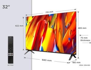 mejor Smart TV QLED Full HD 32 pulgadas TCL 32V5C Android TV Google Home - Imagen del producto.