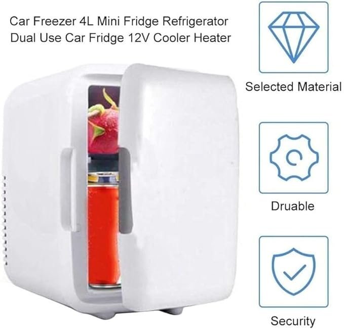 Mini refrigerador portátil 4L para coche y hogar - ¡El mejor del mercado! ¡Compra ya y mantén tus alimentos frescos en todo momento!