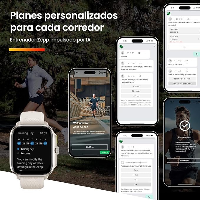 Amazfit Cheetah Square 44mm: Reloj Inteligente Ligero para Correr con GPS de Doble Banda, mapas sin conexión - Opiniones y Características destacadas