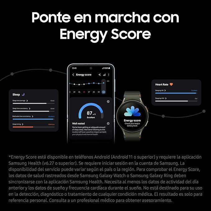 Samsung Galaxy Watch7 Bluetooth + Correa - Smartwatch 40mm, Control de Salud, Seguimiento Deportivo. ¡Consigue el tuyo ahora!