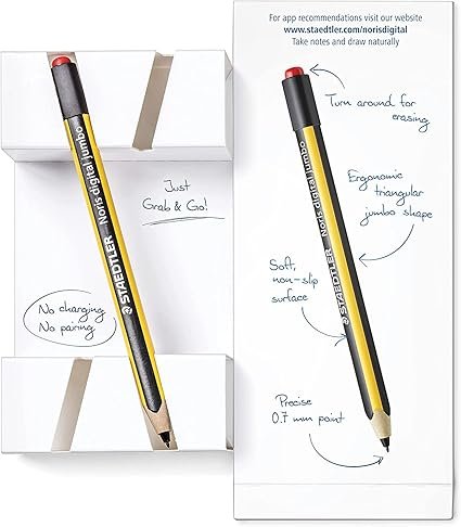 Opiniones STAEDTLER Noris 180J 22-1X Jumbo 180J 22 - Juego de lápiz Capacitivo con Borrador Digital para Escribir digitalmente.