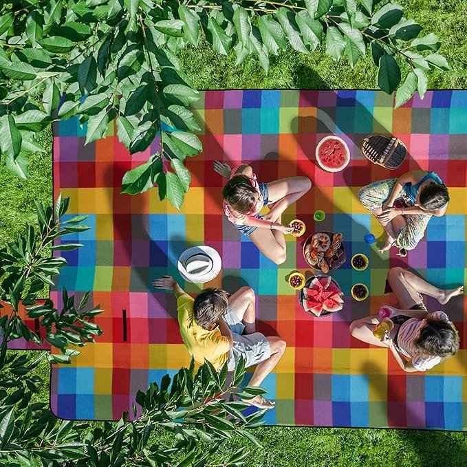 Relaxdays Manta Pícnic XXL, 200x300 cm, Estera Césped Forro Polar a Cuadros - Opiniones, Comentarios y Valoraciones | Imagen del Producto - ¡Descúbrela aquí!