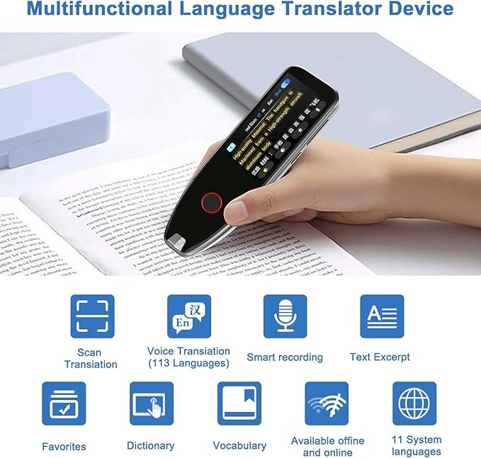 Bolígrafo lector de escaneo para dislexia en 113 idiomas - Pantalla táctil - Opiniones.
