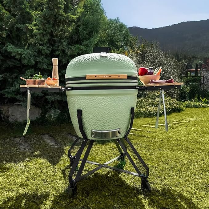 Opiniones Cecotec Kamado Barbacoa de Carbón Cerámica Ø 60cm DragonFire 6000. Asa, Ahuma, Hornea y Guisa, Resistente a 1000ºC - Imagen del producto de alta calidad.