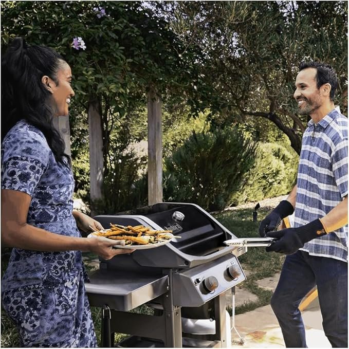 Barbacoa de gas Weber Spirit II E-210 GBS, 2 quemadores, con termómetro en la tapa y mesa lateral plegable - opiniones y recomendaciones.