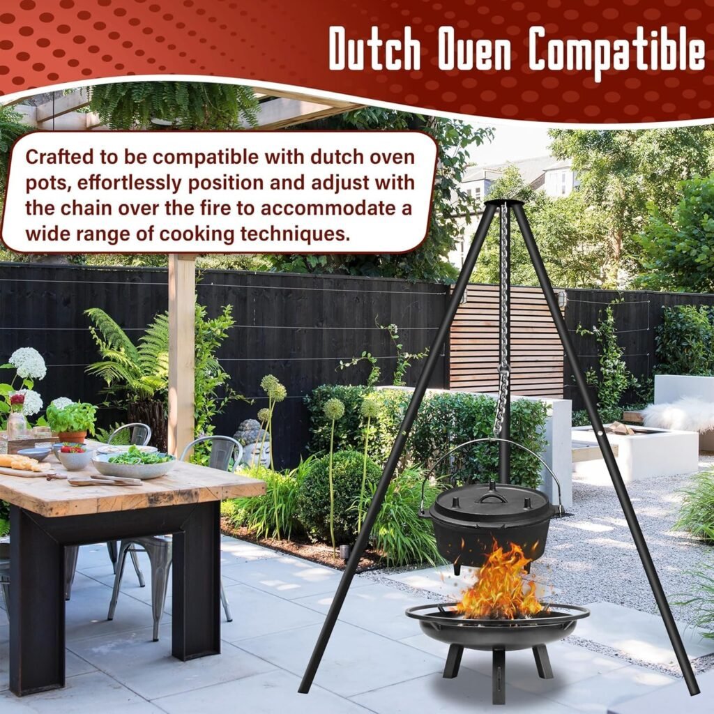 Opiniones Juego de parrilla de trípode de acero de 55 pulgadas - Producto de calidad para tu parrillada perfecta