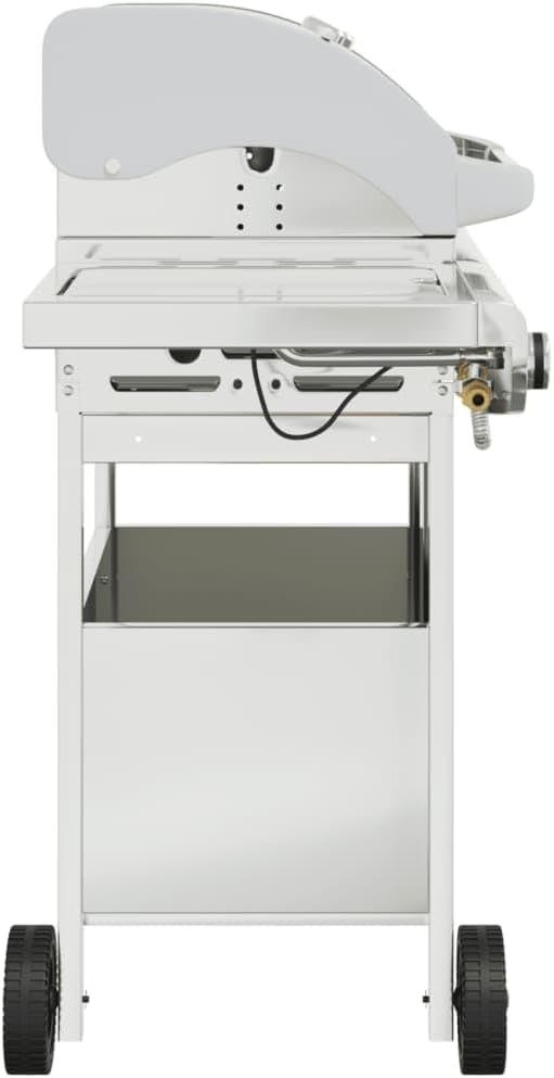 Barbacoa de gas con 4 quemadores, acero inoxidable plateado - Furniture Select - Opiniones