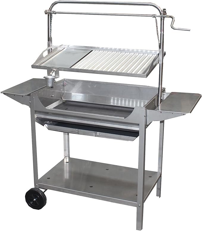 Opiniones Imex El Zorro 71766 Barbacoa Inoxidable - Parrilla-Plancha, Elevador, Ruedas y Bandejas - Producto de calidad al mejor precio
