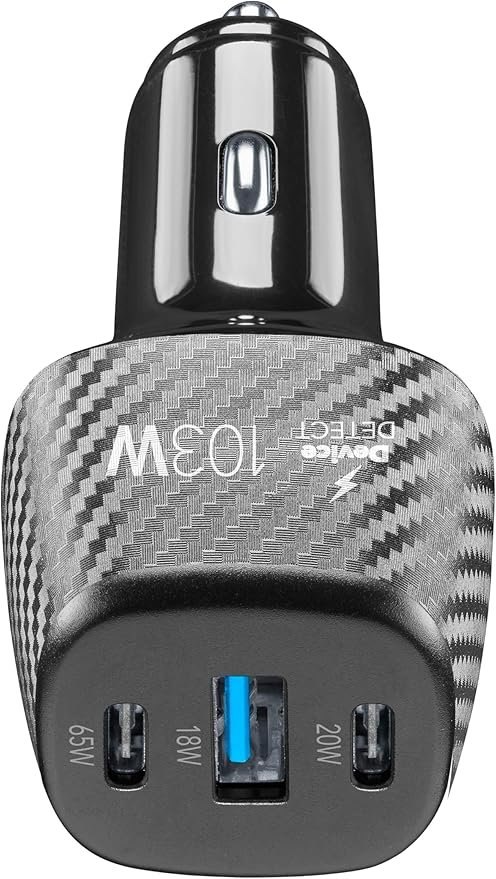 Cargador de coche Cellularline - Car Multipower Laptop, 3 puertos, 103W de potencia total. Compra ahora y carga tus dispositivos en el coche de forma rápida y eficiente.