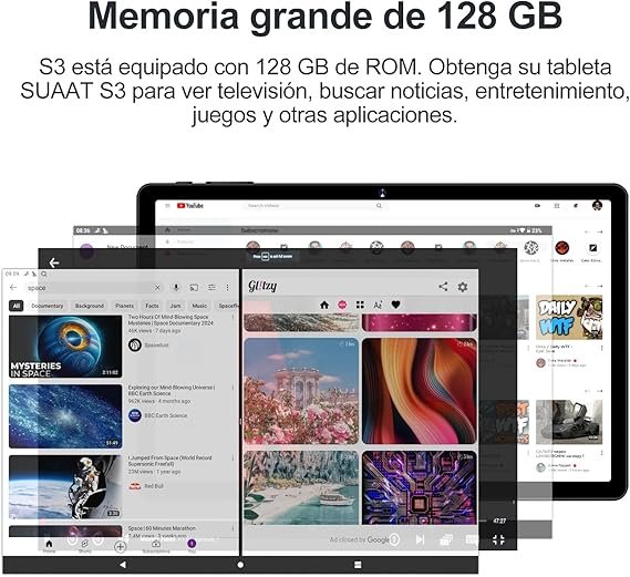 Tableta 2025 Newest Tablet 10 Pulgadas Android 14, 20GB RAM+128GB ROM/1TB TF, 8-Core, Widevine L1/WiFi 6 - Opiniones y Reseñas de Usuarios