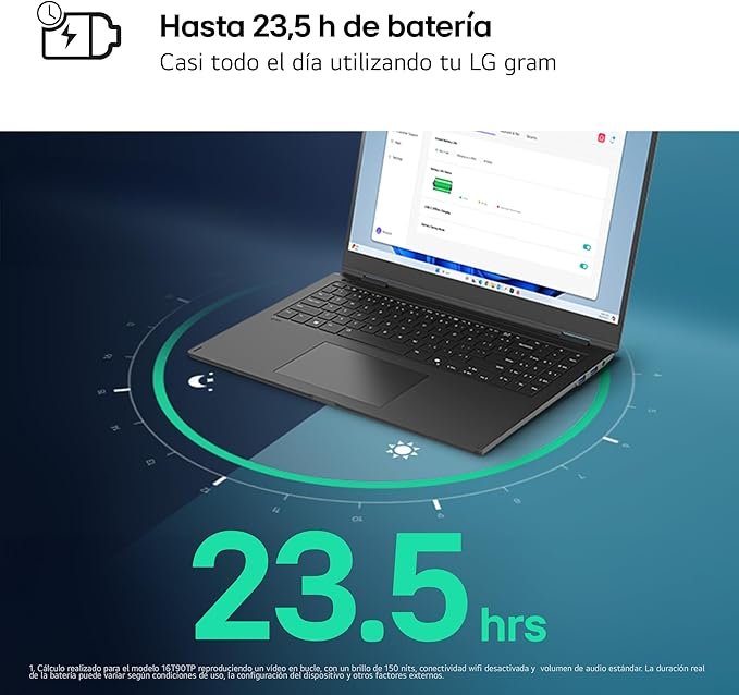 El LG Gram 16Z90RU: Portátil ultraligero de 16 pulgadas, potente y ligero. ¡Descubre la comodidad y eficiencia en tus manos!