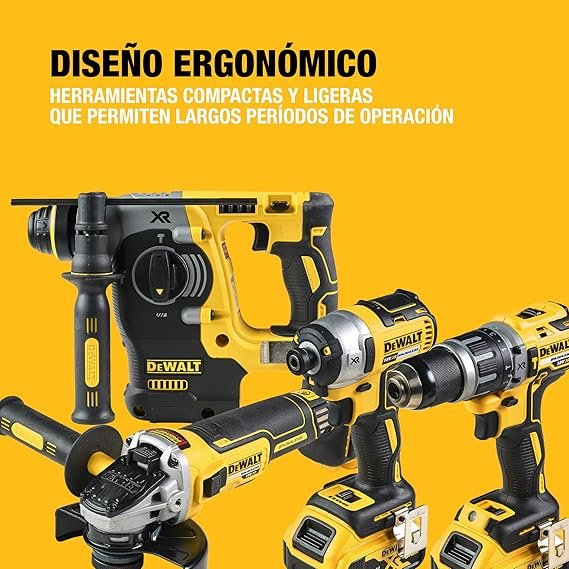 DEWALT KIT 18V: Taladro Percutor sin escobillas, Martillo Electroneumático, Amoladora y Atornillador de Impacto - Opiniones y análisis detallado.