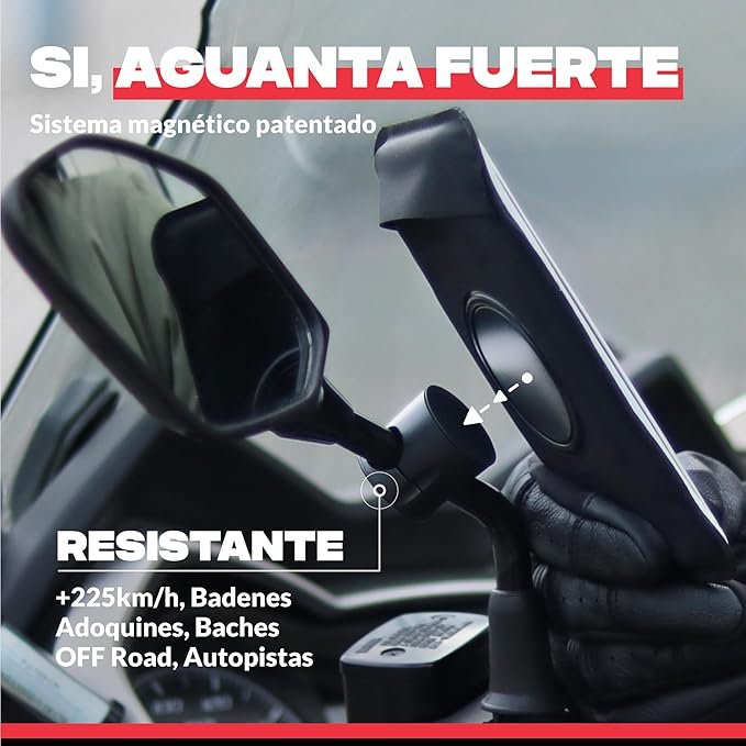 Soporte movil moto magnético PRO para espejo de moto y scooter - Opiniones SHAPEHEART