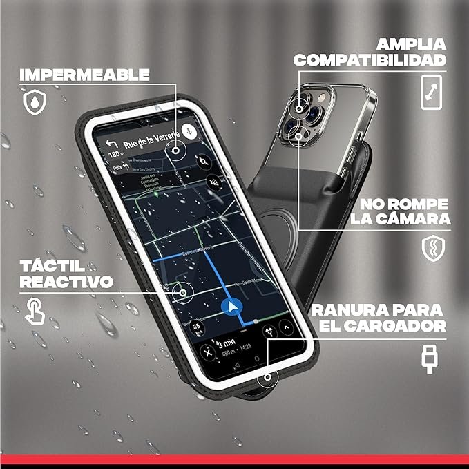 Soporte Móvil Moto magnético Shapeheart Pro para Espejo de Moto y Scooter - Opiniones, Universal y Antivibración