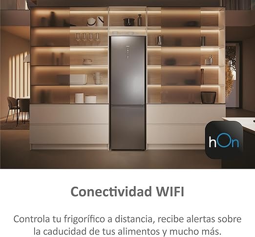 Opiniones Haier 2D 60 Series 5 Pro HDPW5620CNPK - Frigorífico Combi, WIFI, Botellero, Funciones Inteligentes, 406L, Cajón My Zone y Humidity Zone.