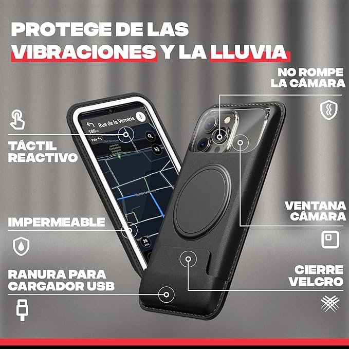 Soporte magnético universal para móvil en moto y scooter. Opiniones SHAPEHEART. Antivibraciones e impermeable. ¡Compra ahora y mantén tu dispositivo seguro en todo momento!