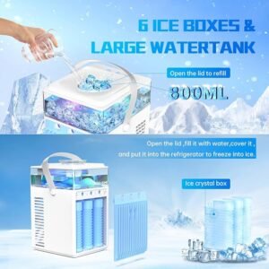 Mini aire acondicionado portátil USB LED - ¡El mejor producto para mantenerte fresco este verano!