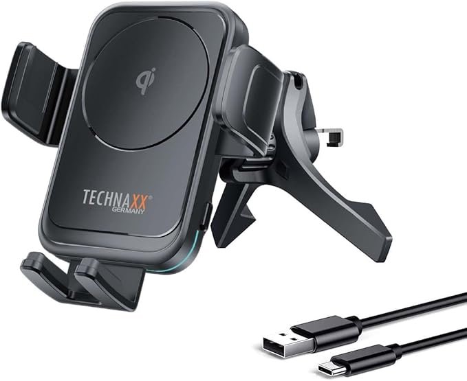 Opiniones Technaxx TX-322, Cargador Inalámbrico de Coche de 15W y Soporte para Teléfono con Montaje de Carga Rápida - ¡Obtén la mejor tecnología para cargar tu teléfono de forma rápida y segura mientras conduces! ¡Haz tu vida más fácil con este increíble cargador inalámbrico de Technaxx!