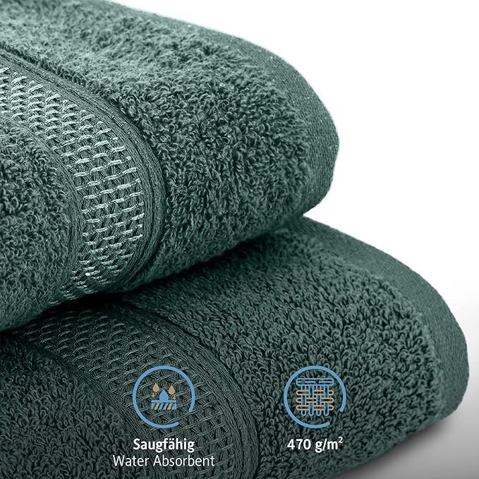 Juego de Toallas de Mano y Baño 100% algodón - Pack de 8 unidades - Opiniones - Envío Gratis